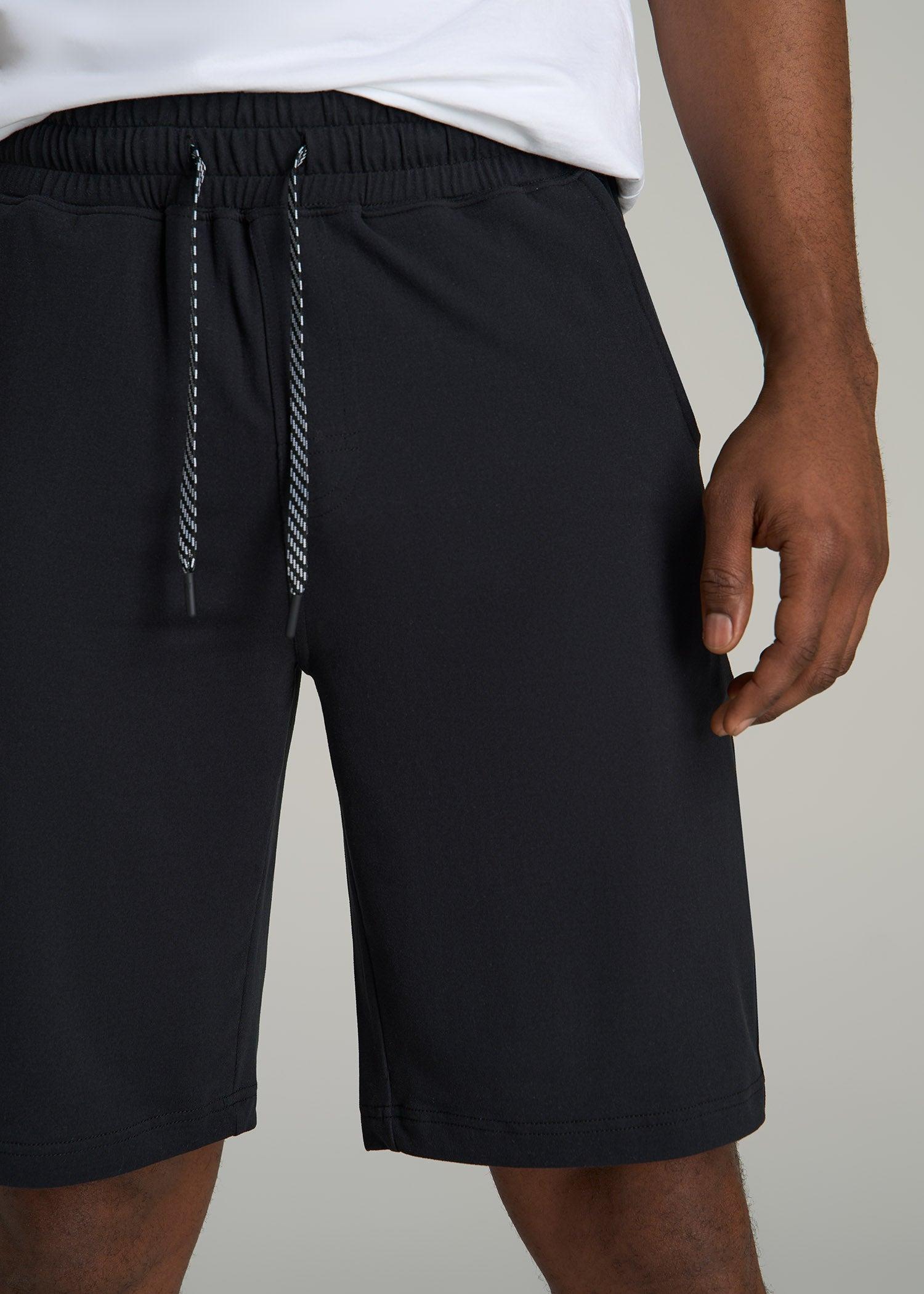 Weekender Stretch Lounge Shorts for Tall Men in Black Product Image