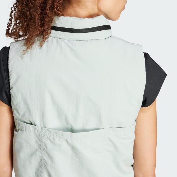 adidas City Escape Cropped Vest Wonder Silver L Womens Product Image