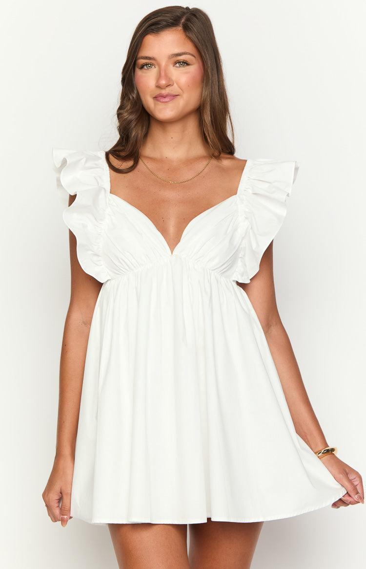 Lorely White Mini Dress Product Image