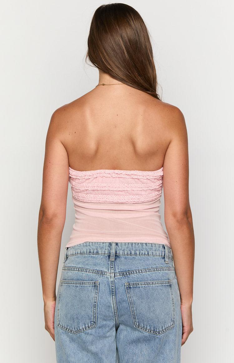 Aubrielle Pink Ruffle Top Girls Product Image