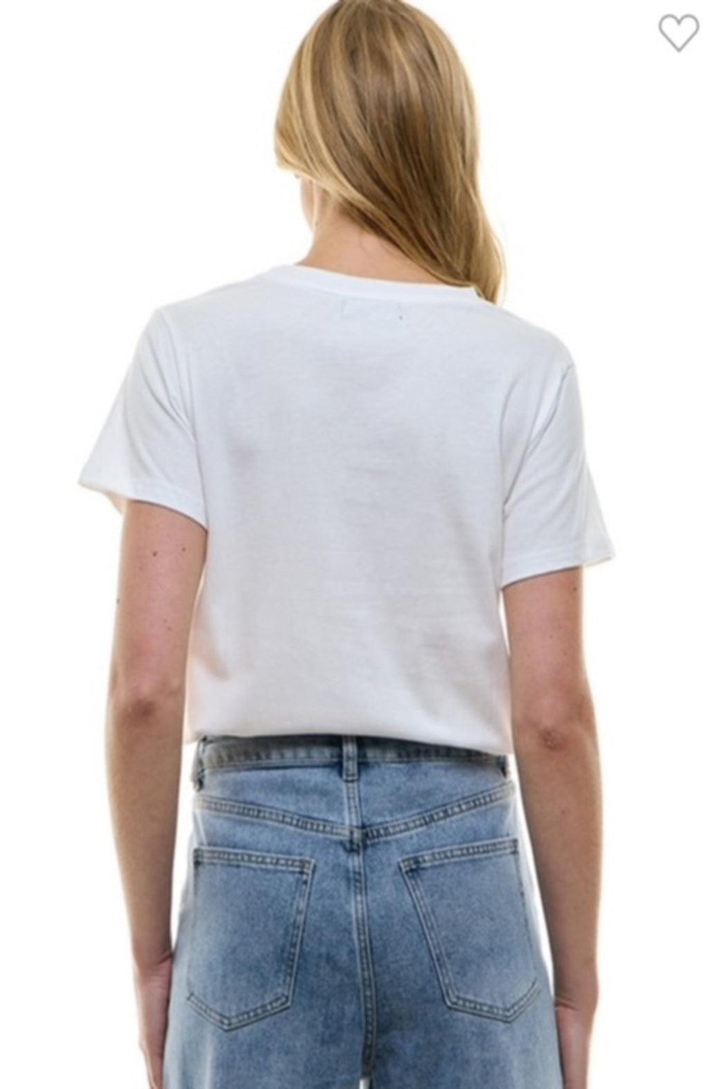 White Grommet Tee Product Image