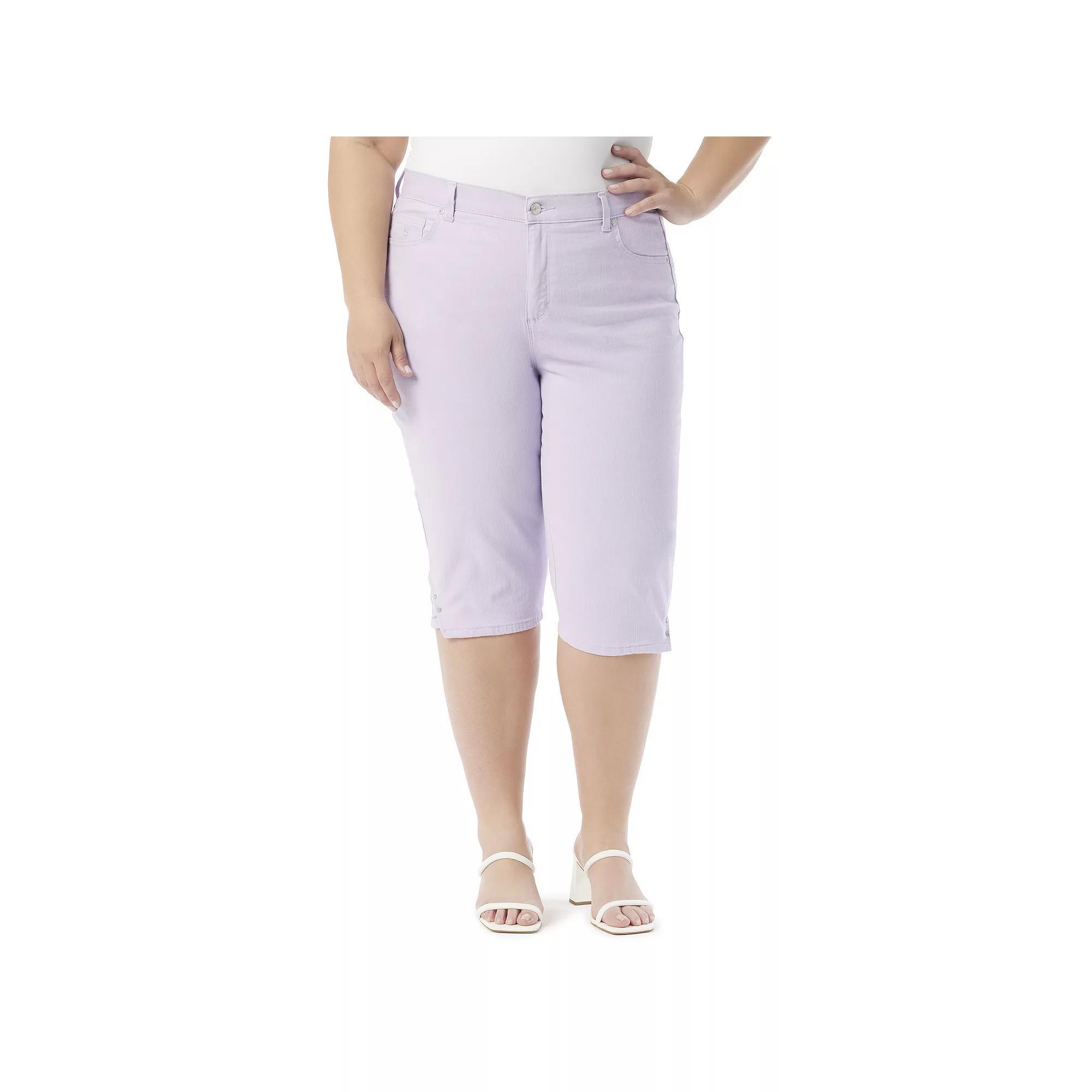 Plus Size Gloria Vanderbilt Amanda Skimmer Pants, Womens Purple Dream Product Image