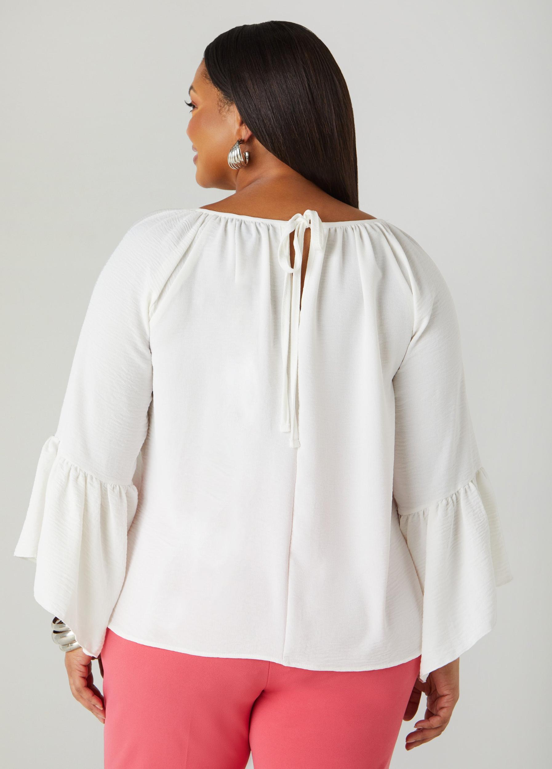 Textured Bell Sleeved Blouse Product Image