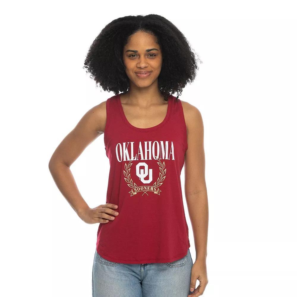 Women's ZooZatz Crimson Oklahoma Sooners Everyday Tri-Blend Tank Top, Size: Small, Red Product Image