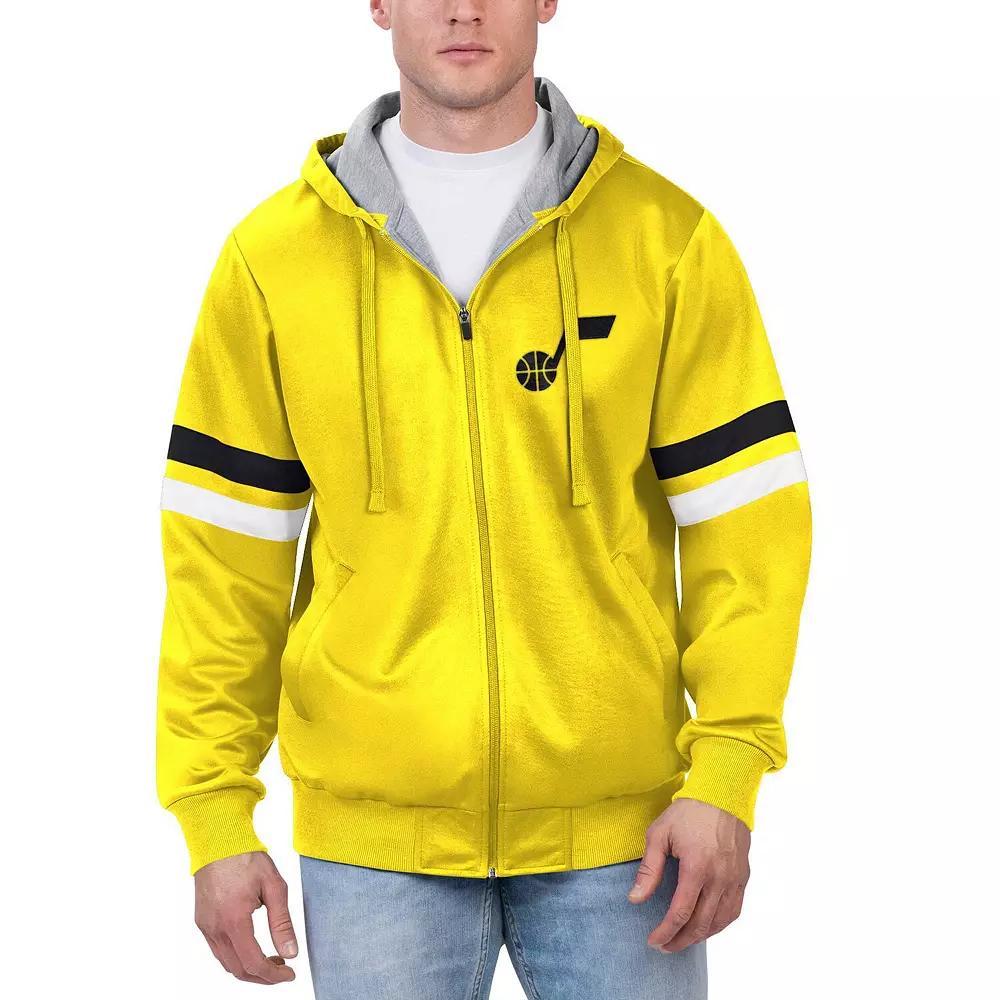 Men's G-III Sports by Carl Banks Yellow Utah Jazz Contender Full-Zip Hoodie Jacket, Size: XL, Jaz Yellow Product Image