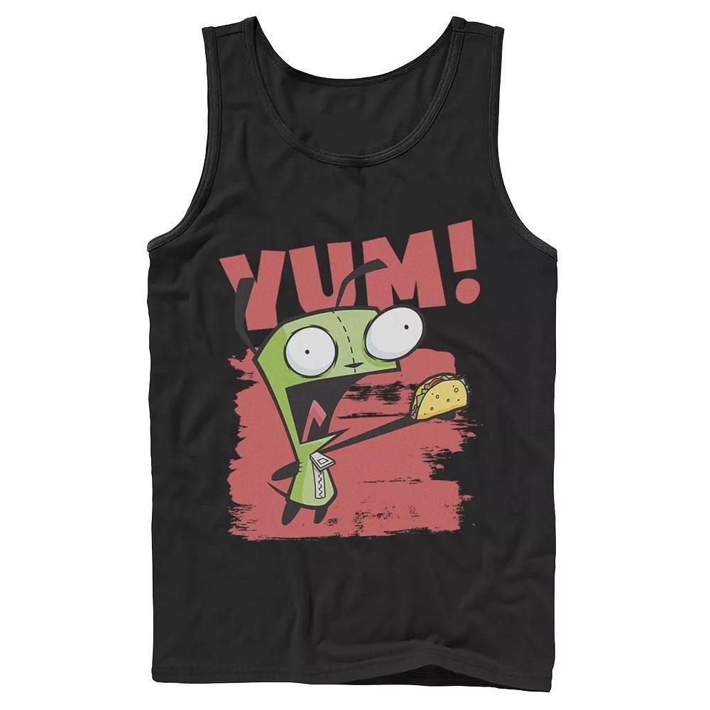 Men's Nickelodeon Invader Zim Gir Screaming Yum! Taco Portrait Graphic Graphic Tank Top, Size: Small, Blue Product Image