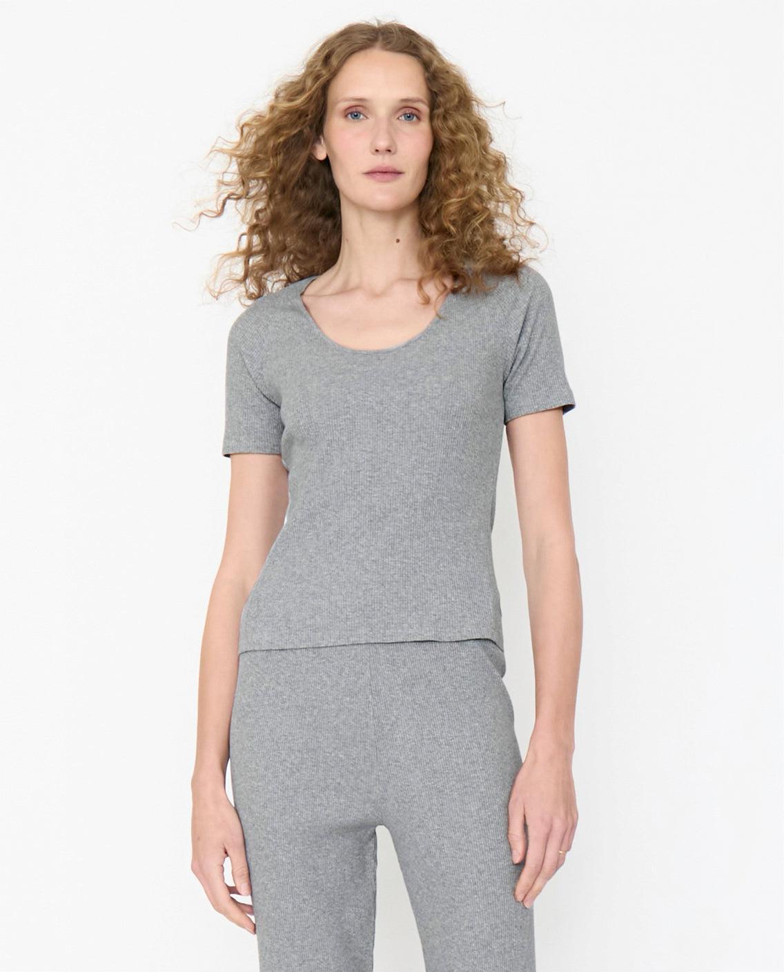 The Ribbed Janice - Heather Grey Female Product Image