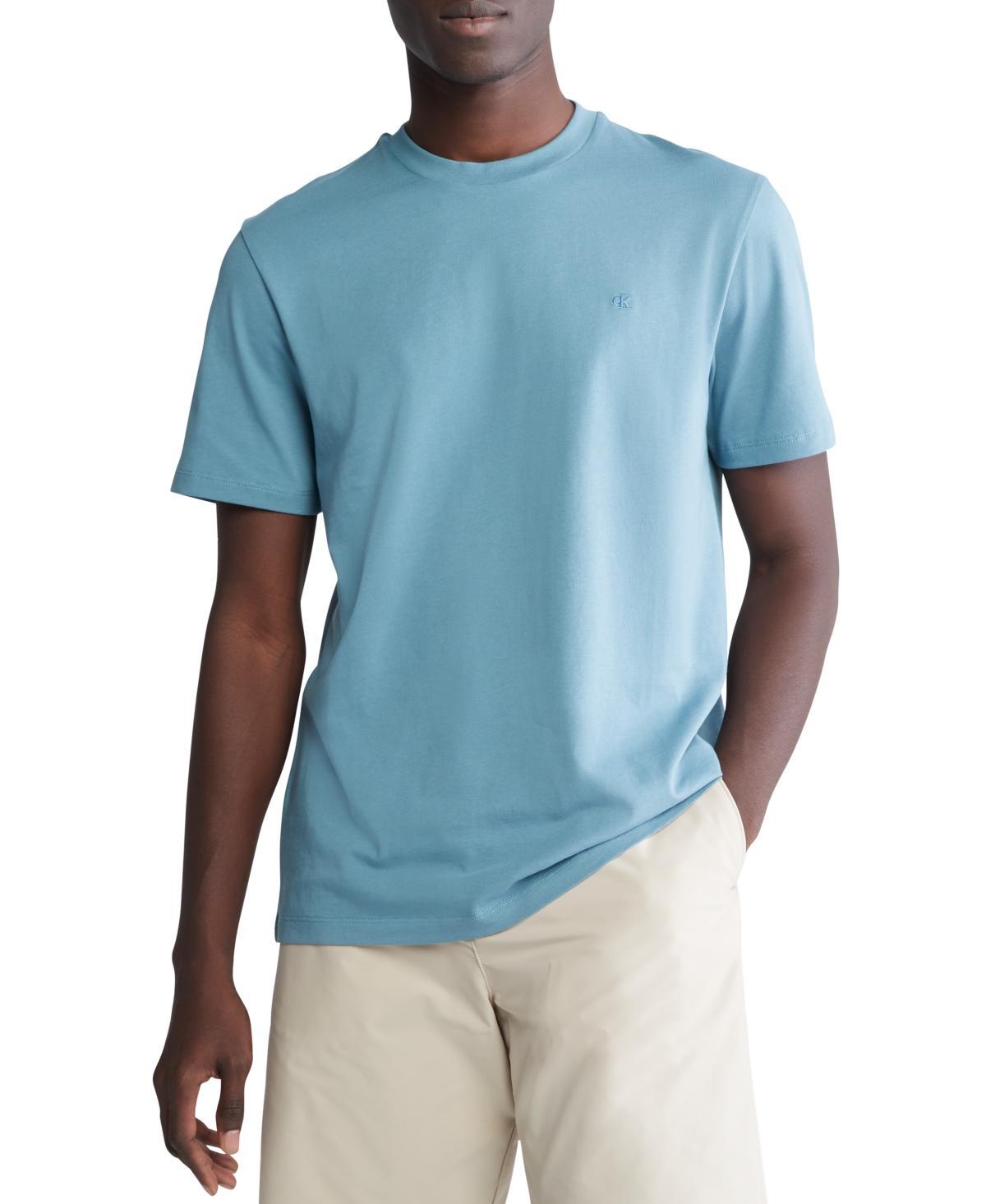 Calvin Klein Men's Smooth Cotton Monogram Logo T-Shirt - Grey - XXL Product Image