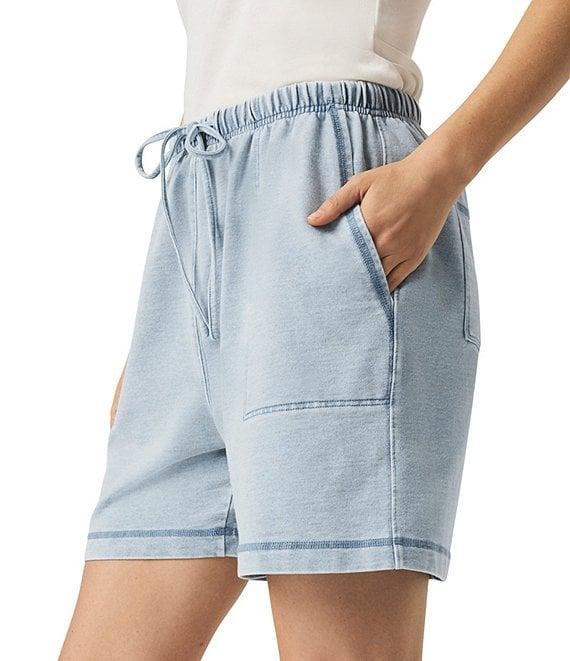 Splendid Terry Knit Drawstring Mid Rise Lounge Shorts Product Image