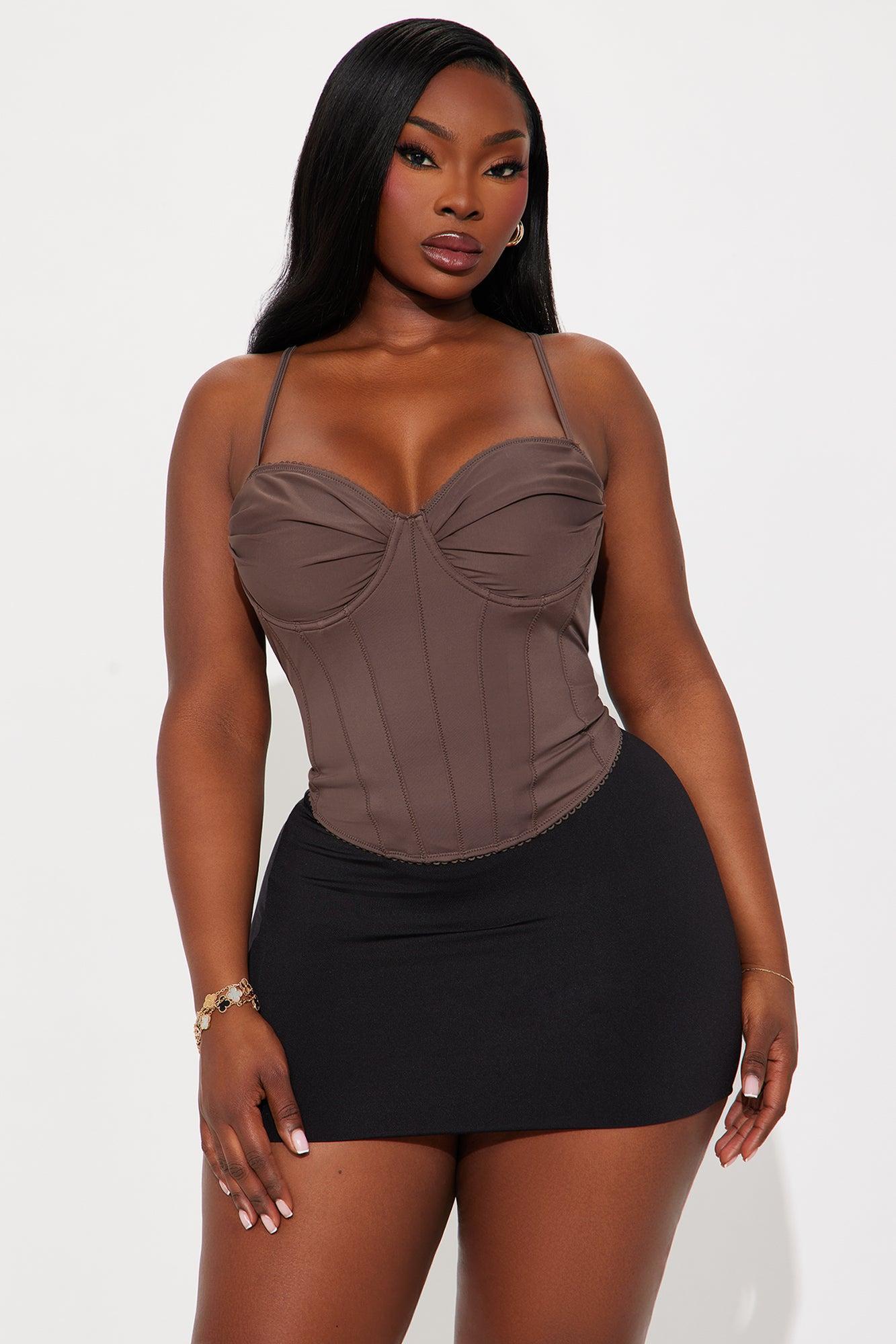 Fox Corset Top - Brown Product Image