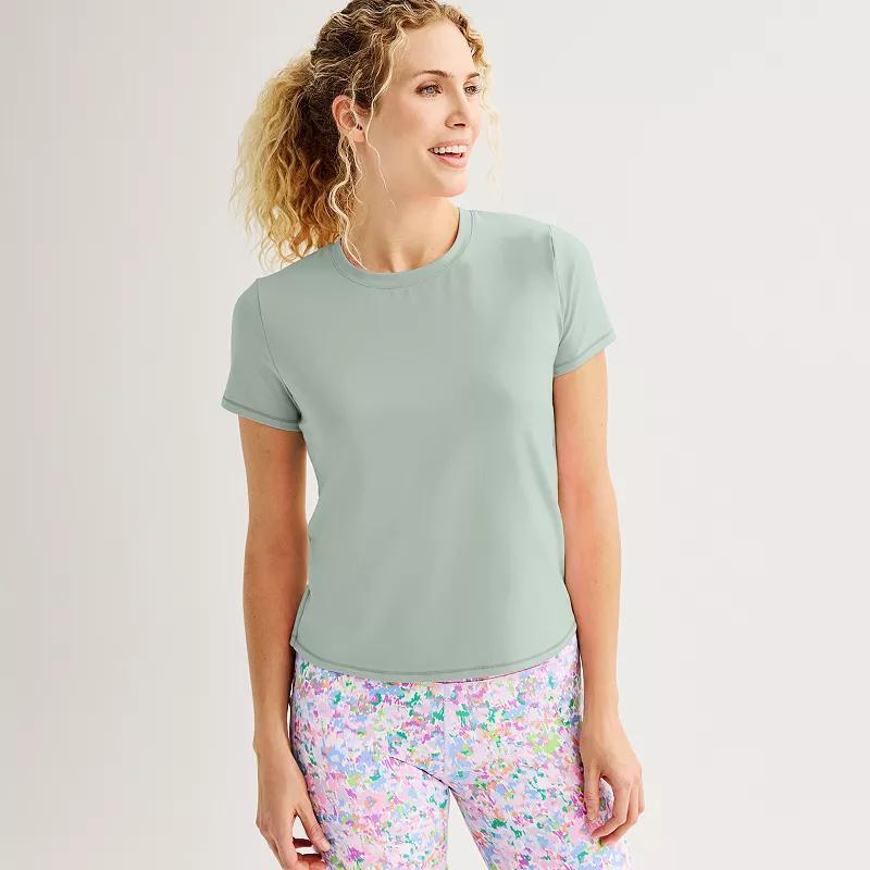 Women's Tek Gear® Essential Soft Tee, Size: Large, Mineral Black Product Image
