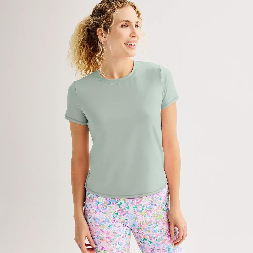 Women's Tek Gear® Essential Soft Tee, Size: Large, Mineral Black Product Image