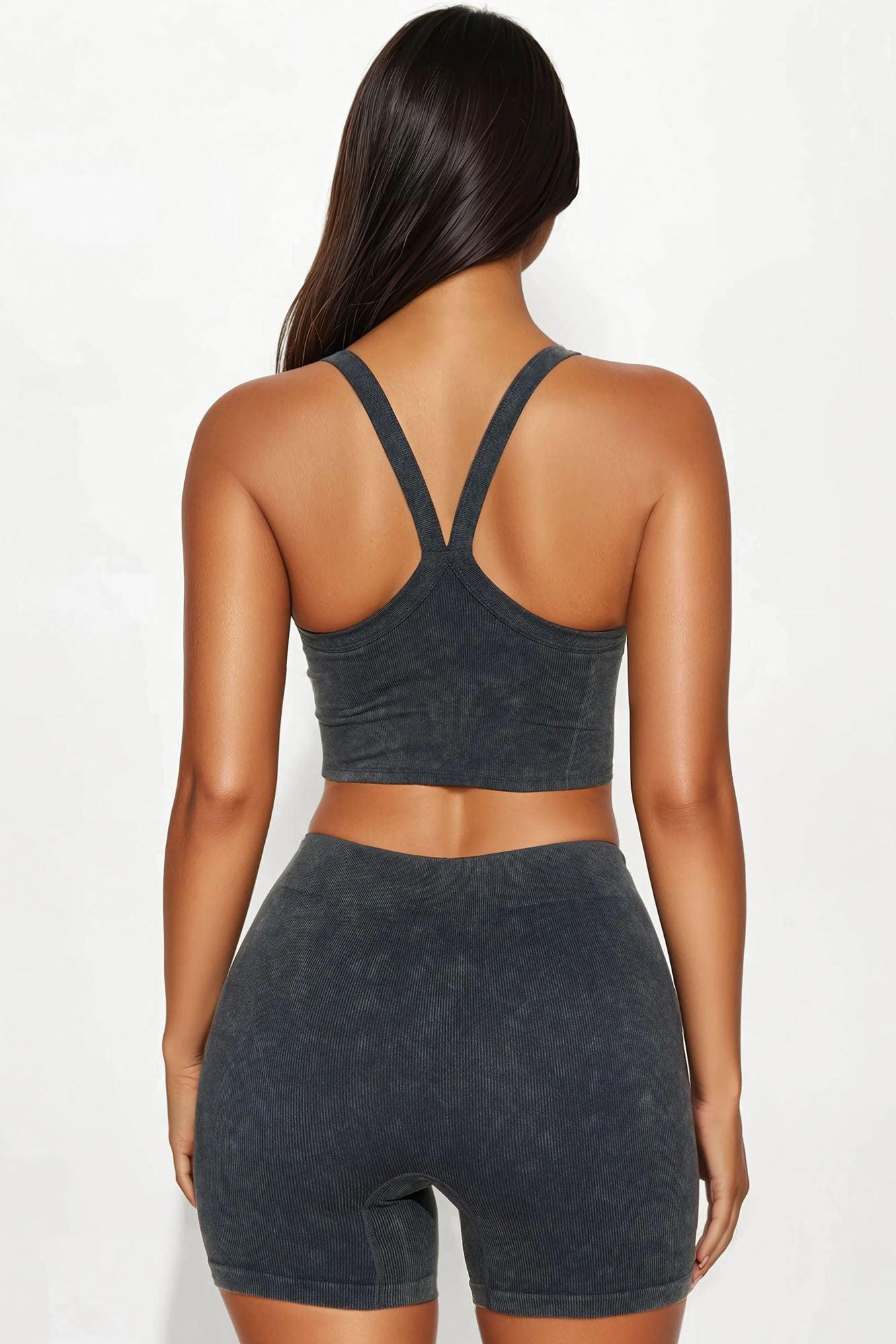 Stepping Out Seamless Short Set - Black Product Image