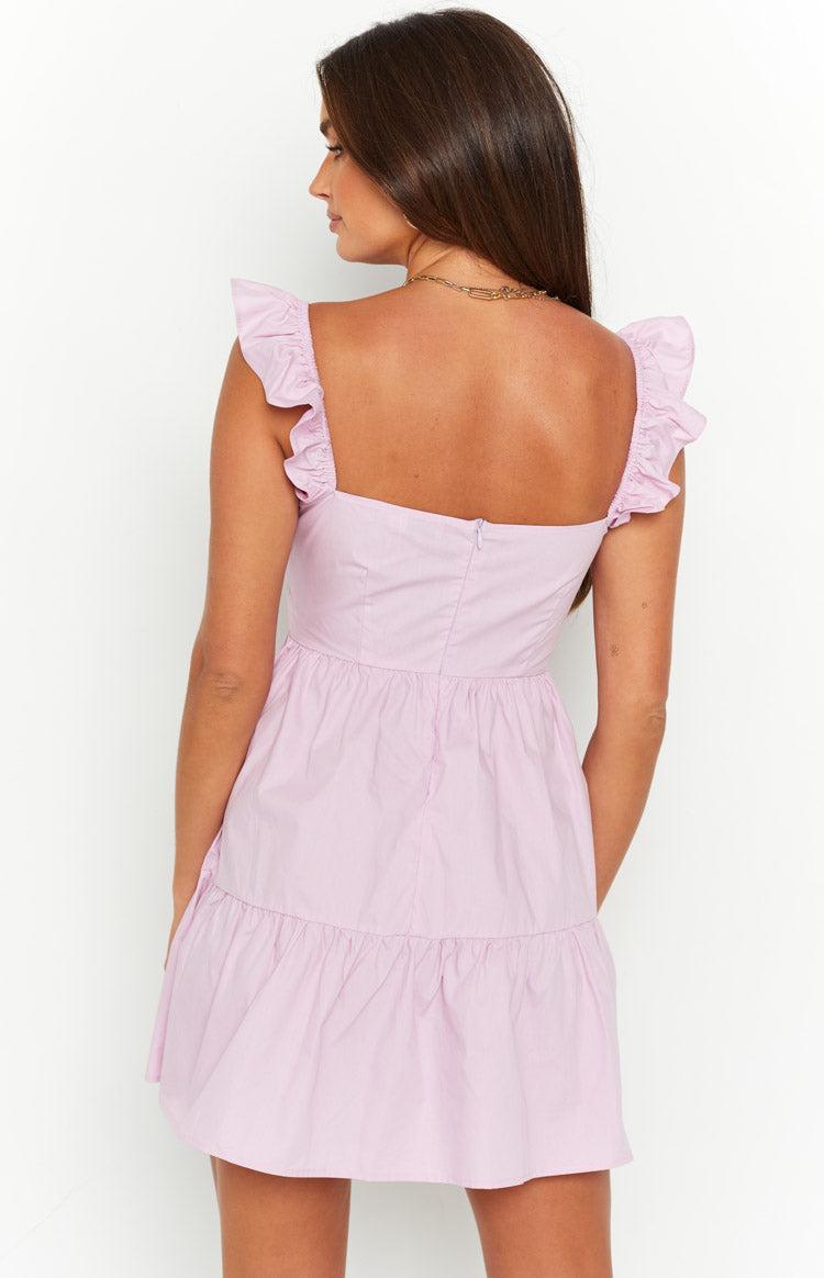 Adair Pink Frill Tiered Mini Dress Product Image