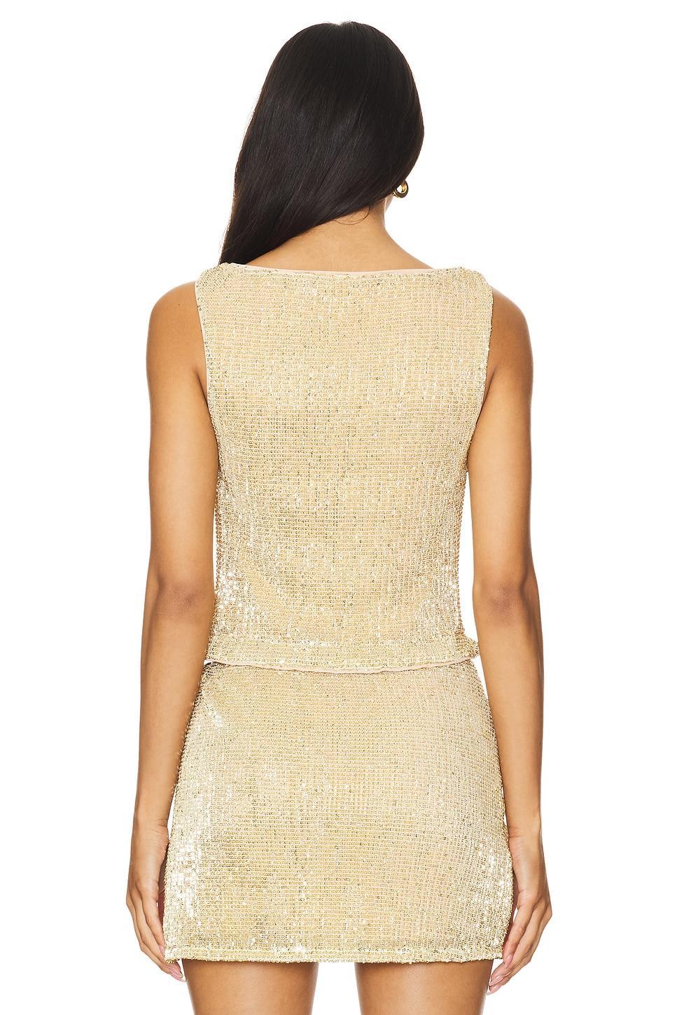 Lovers and Friends Selma Top in Gold Product Image