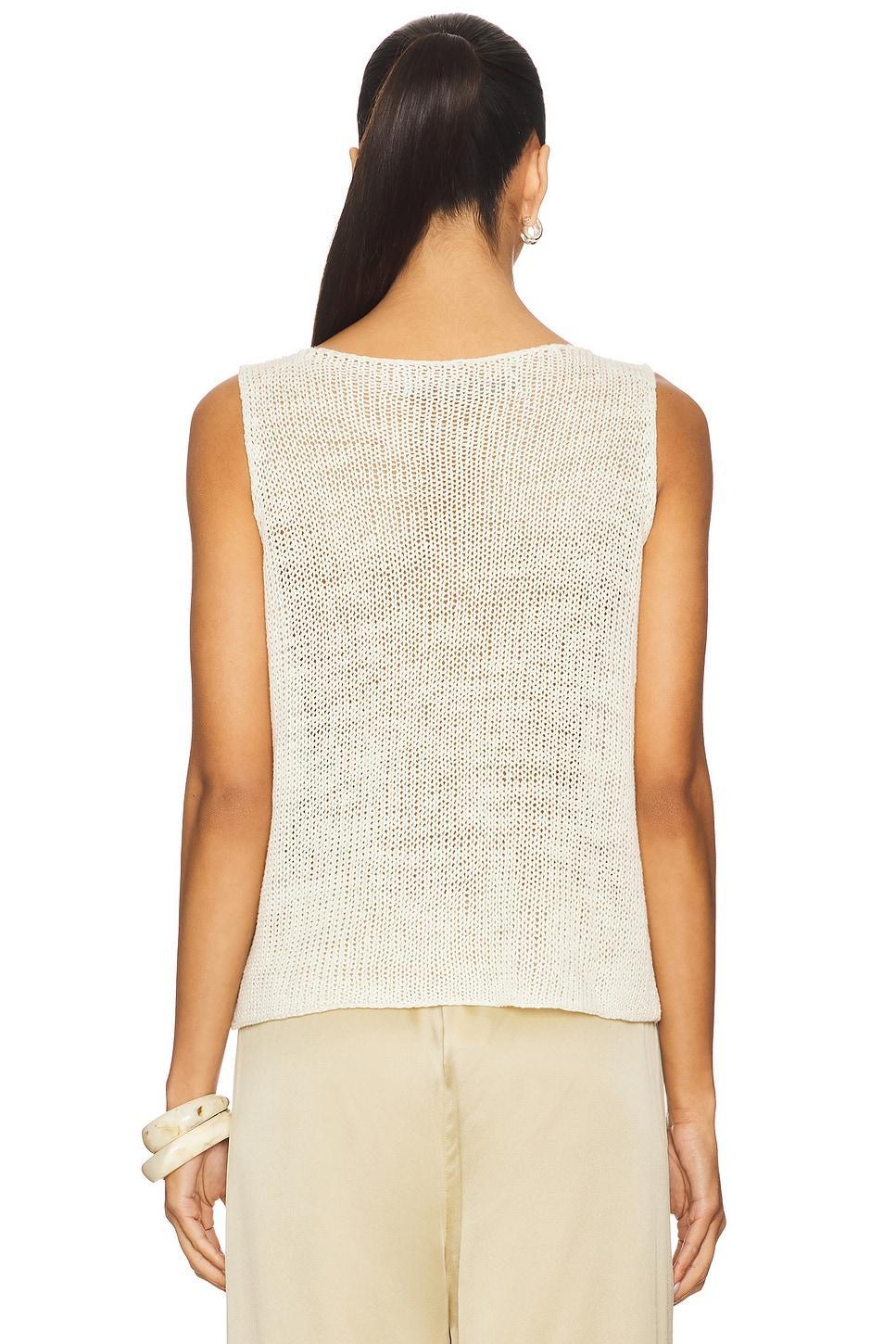 Linen Open Knit Tank Top Enza Costa Product Image
