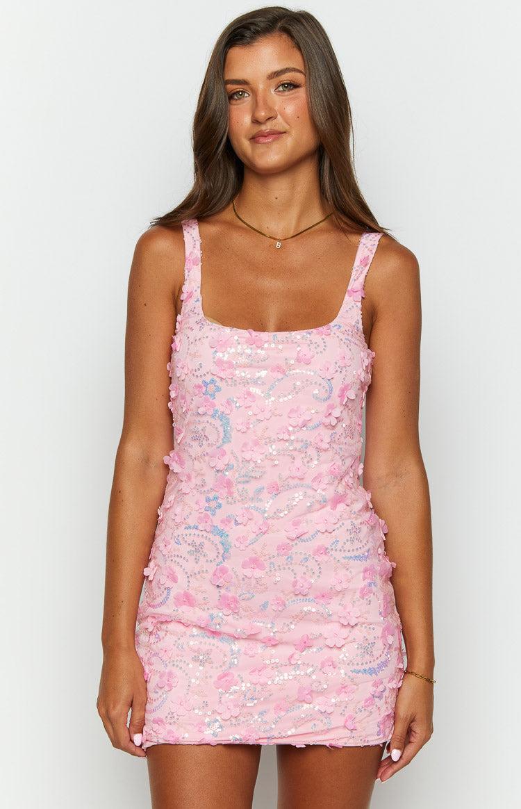 Pixie Pink Mini Dress Product Image