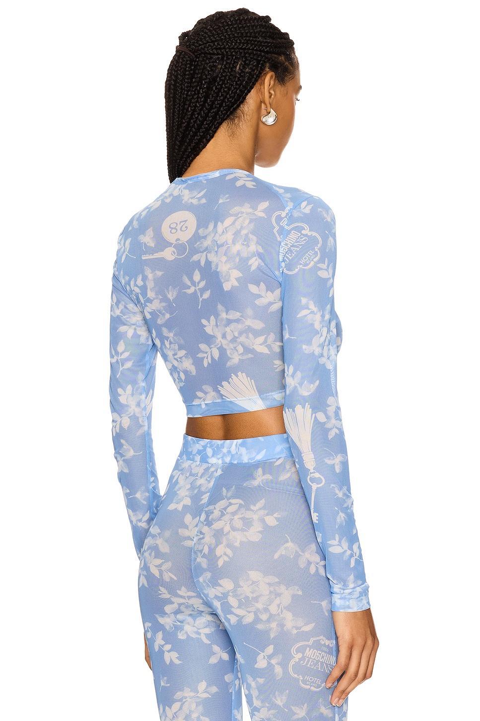 Floral Long Sleeve Top Moschino Jeans Product Image