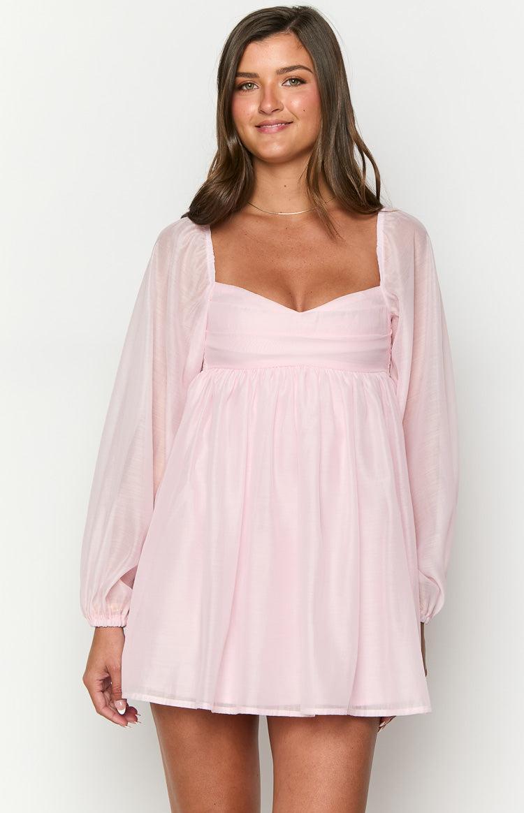 Narla Pink Long Sleeve Mini Dress Product Image