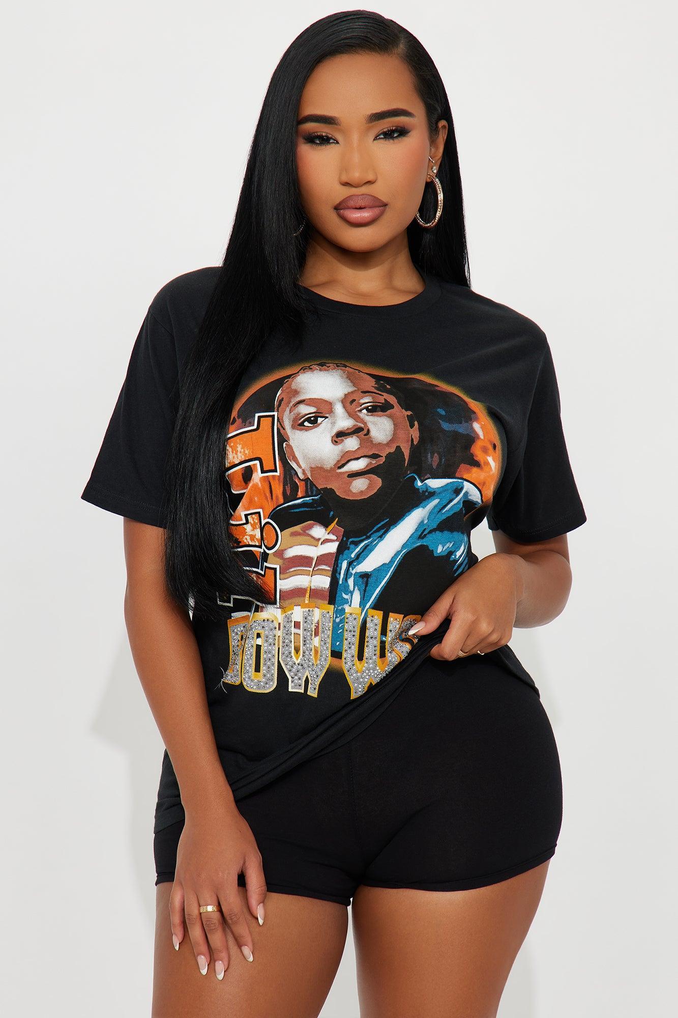 Bow Wow Rhinestone Tee - Black Product Image