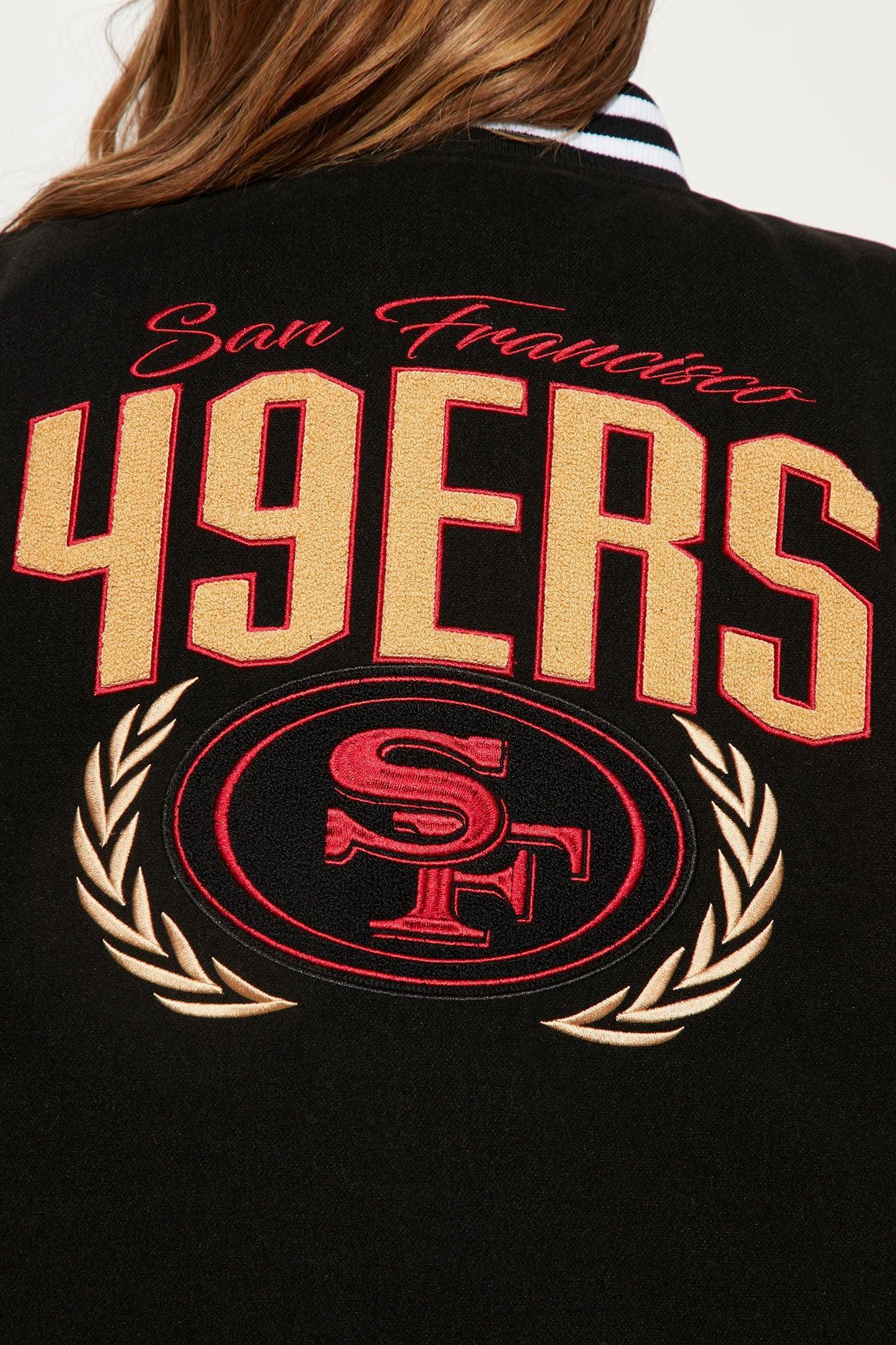 49ers Letterman Jacket - Black/Red Product Image