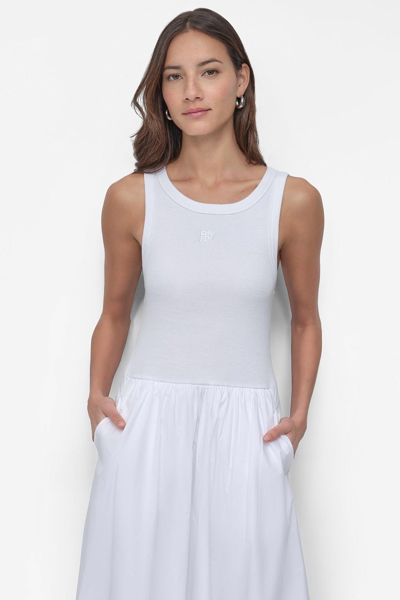 MIXED MEDIA MIDI TANK DRESS Product Image
