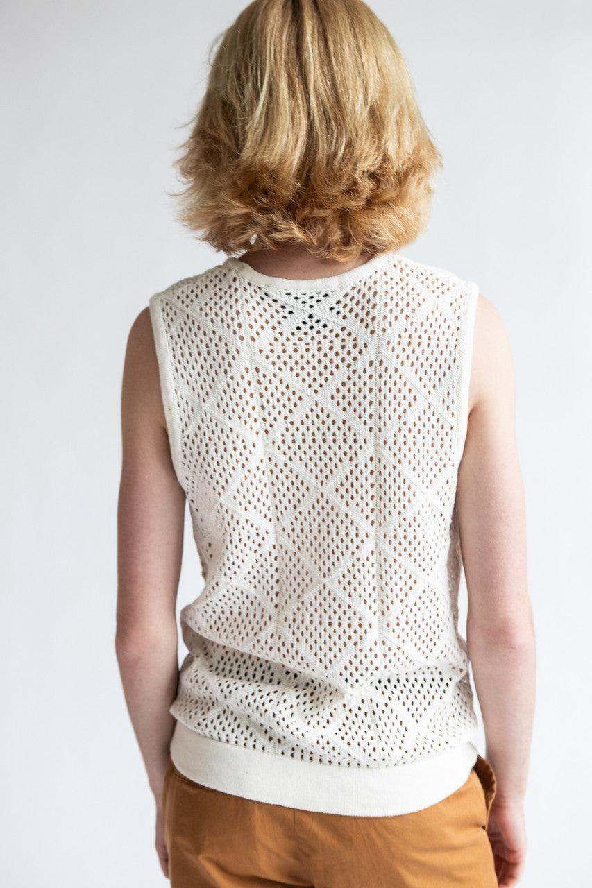 Diamond Crochet Sweater Vest Product Image