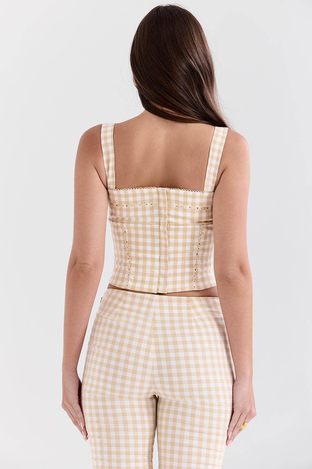 Lottie  gingerbread gingham corset Product Image