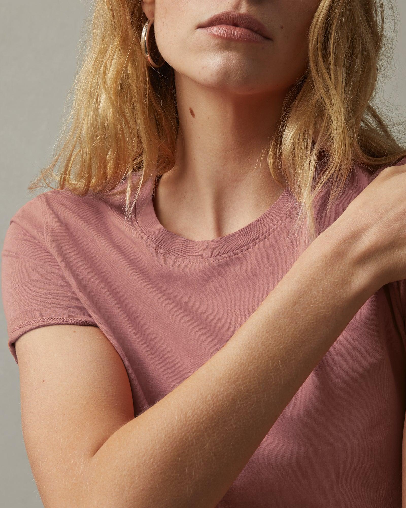 Women's Classic Cotton Crew Tee - Withered Rose Female Product Image
