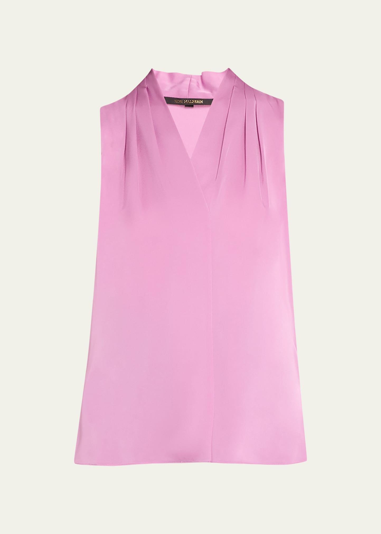 Womens Mila Sleeveless Silk-Blend Blouse Product Image
