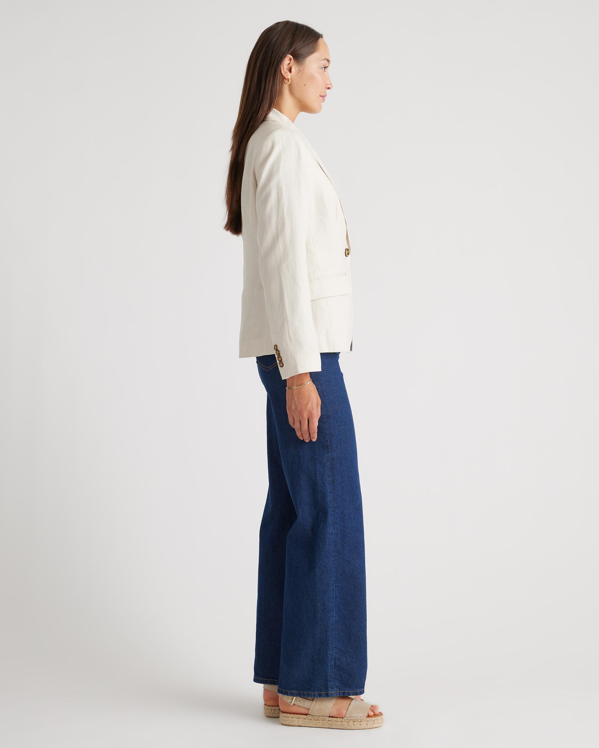 Quince | Women's 100% European Linen Structured Blazer Size XS Product Image
