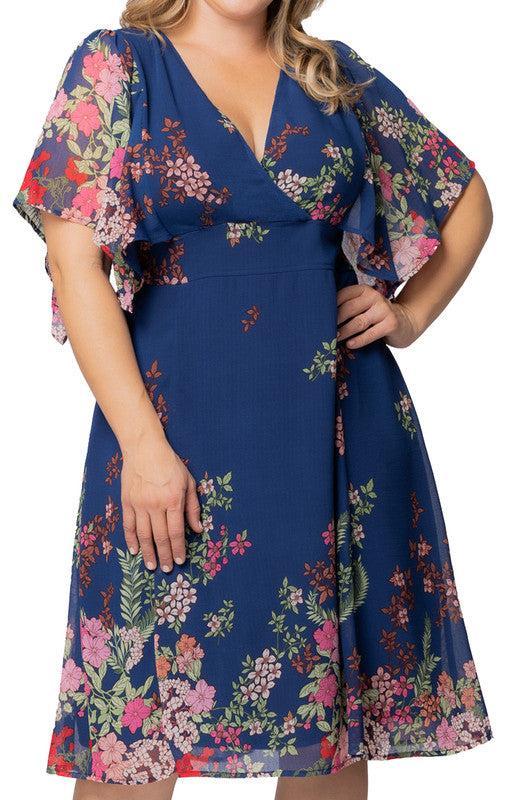 Twilight Garden Border Breezy Border Print Cocktail Dress - Plus Product Image