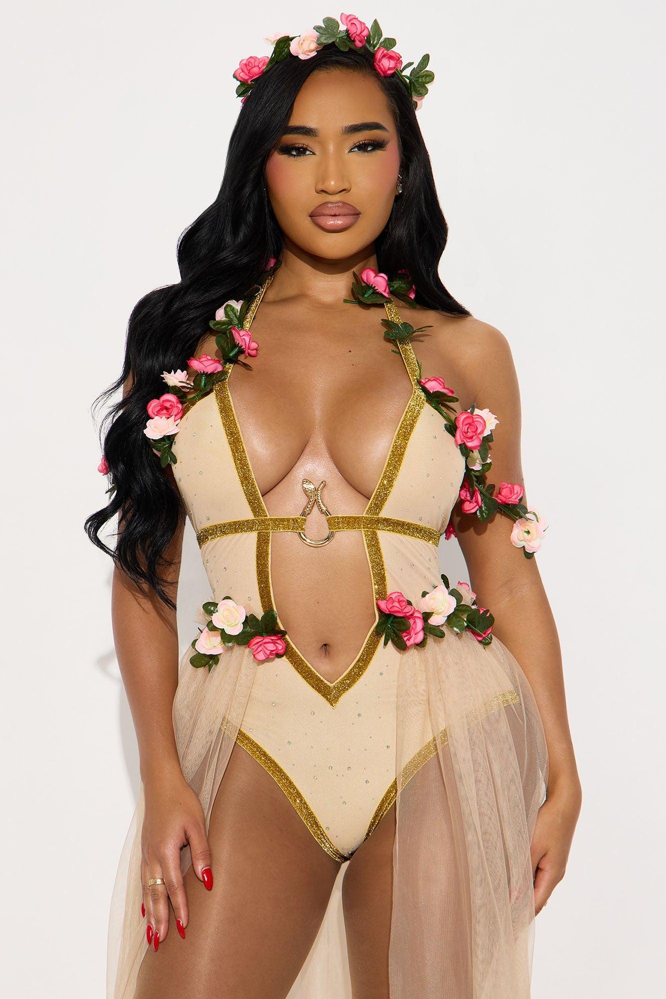 Original Sin Goddess 2 Piece Costume Set - Pink/combo Female Product Image