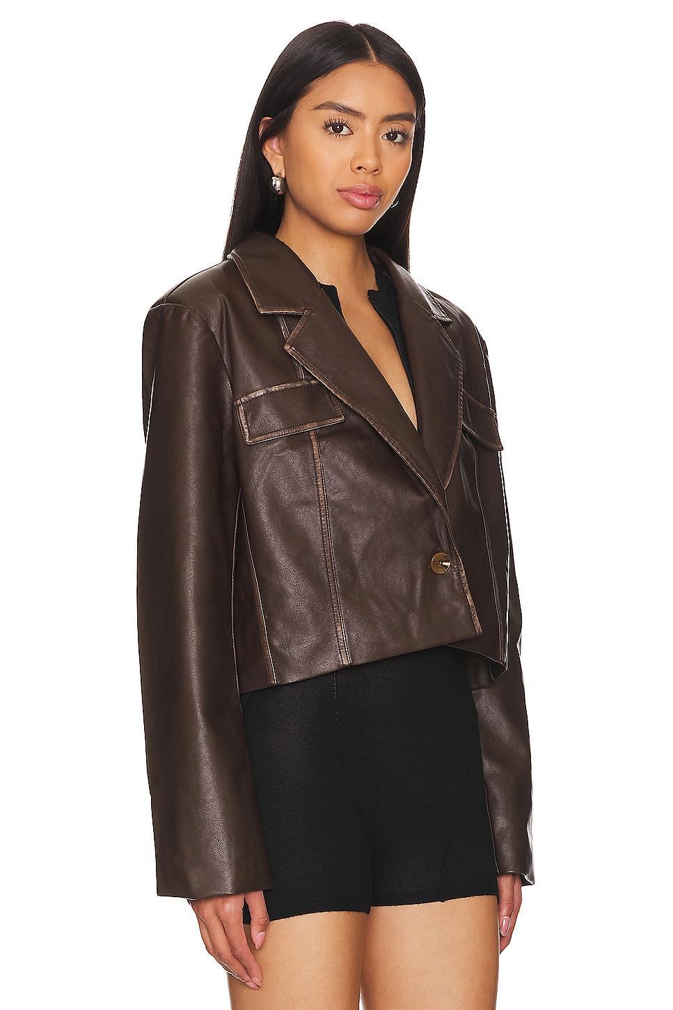 Blakely Faux Leather Jacket superdown Product Image