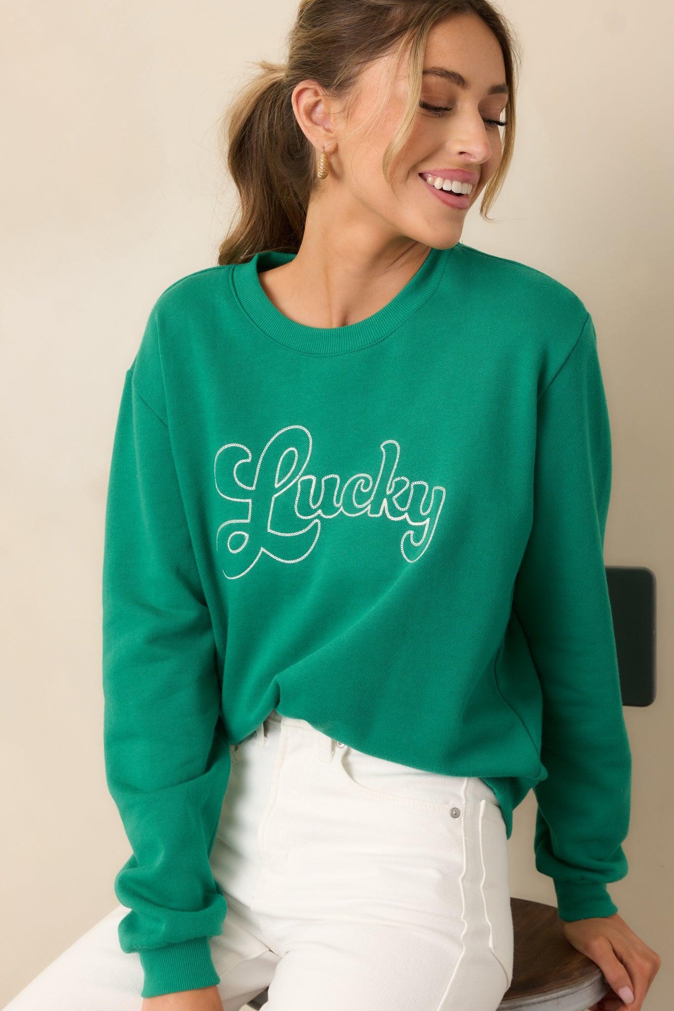 Z Supply Lucky Green Sweatshirt Product Image
