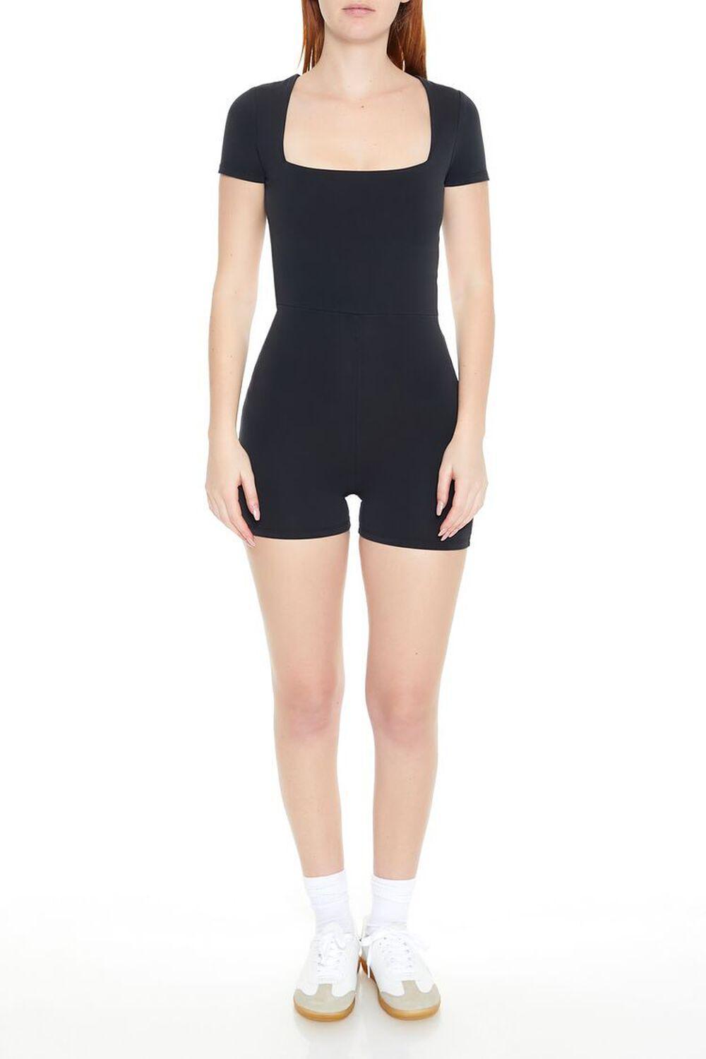 Mineral Wash Cutout Romper | Forever 21 Product Image