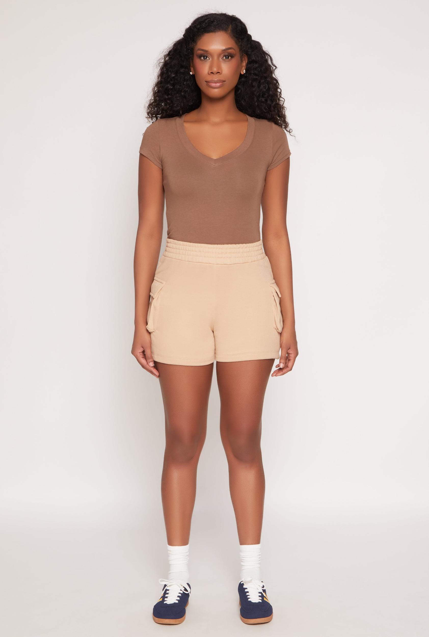 Womens V Neck Short Sleeve T Shirt Product Image