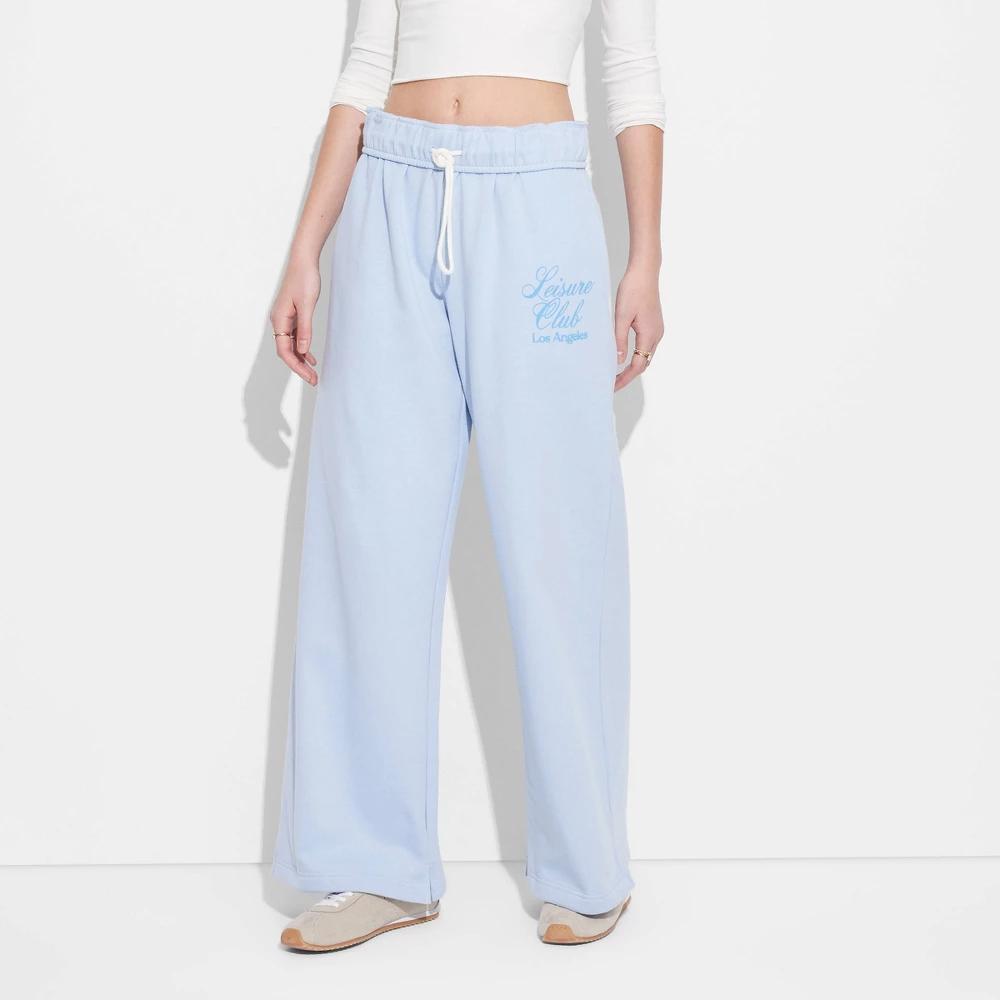 Womens Leisure Graphic Lounge Pants - Light Blue Product Image
