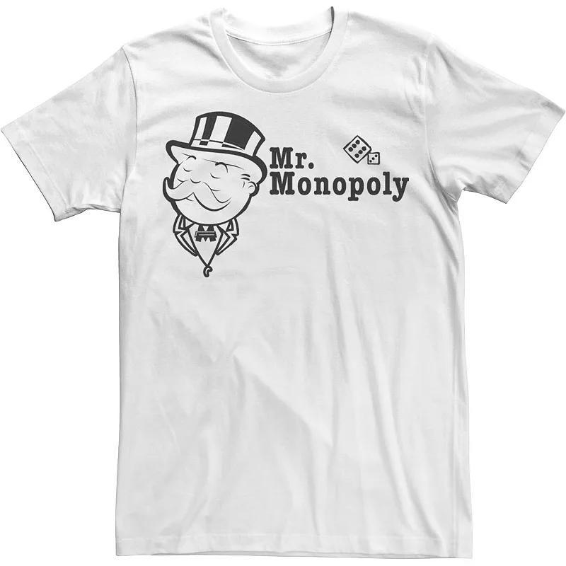 Men's Monopoly Mr. Monopoly Portrait Tee, Size: 3XL, White Product Image