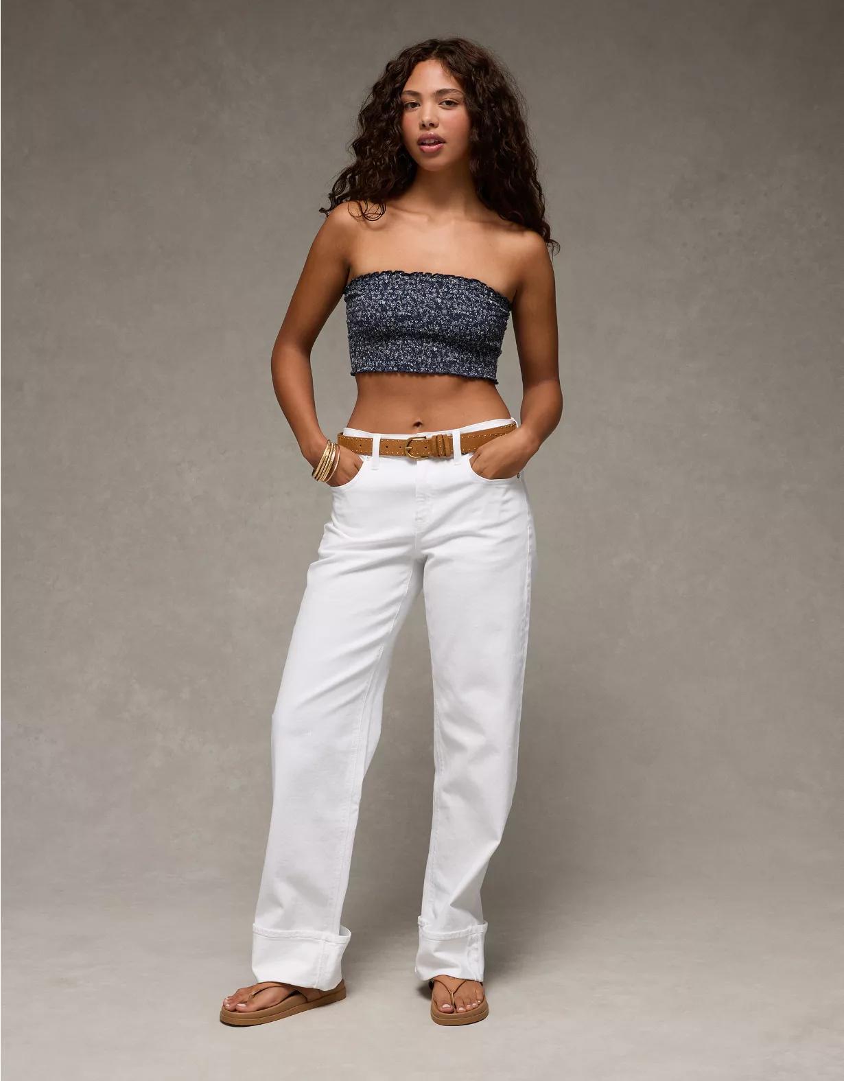 AE Sunchaser Knit Smocked Bandeau Product Image