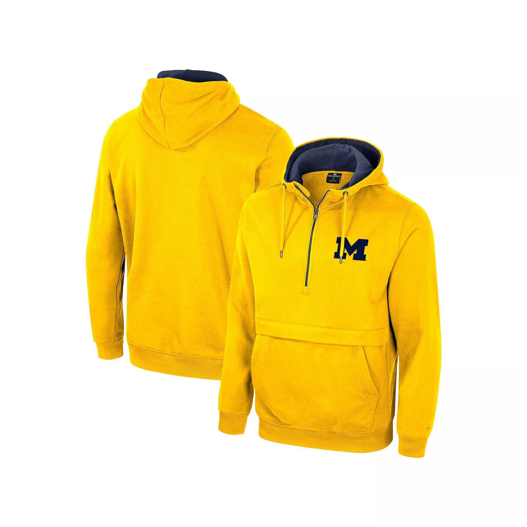 Mens Colosseum Maize Michigan Wolverines Half-Zip Hoodie Product Image