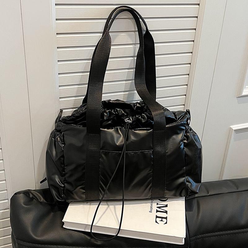 Drawstring Metallic Carryall Bag Product Image