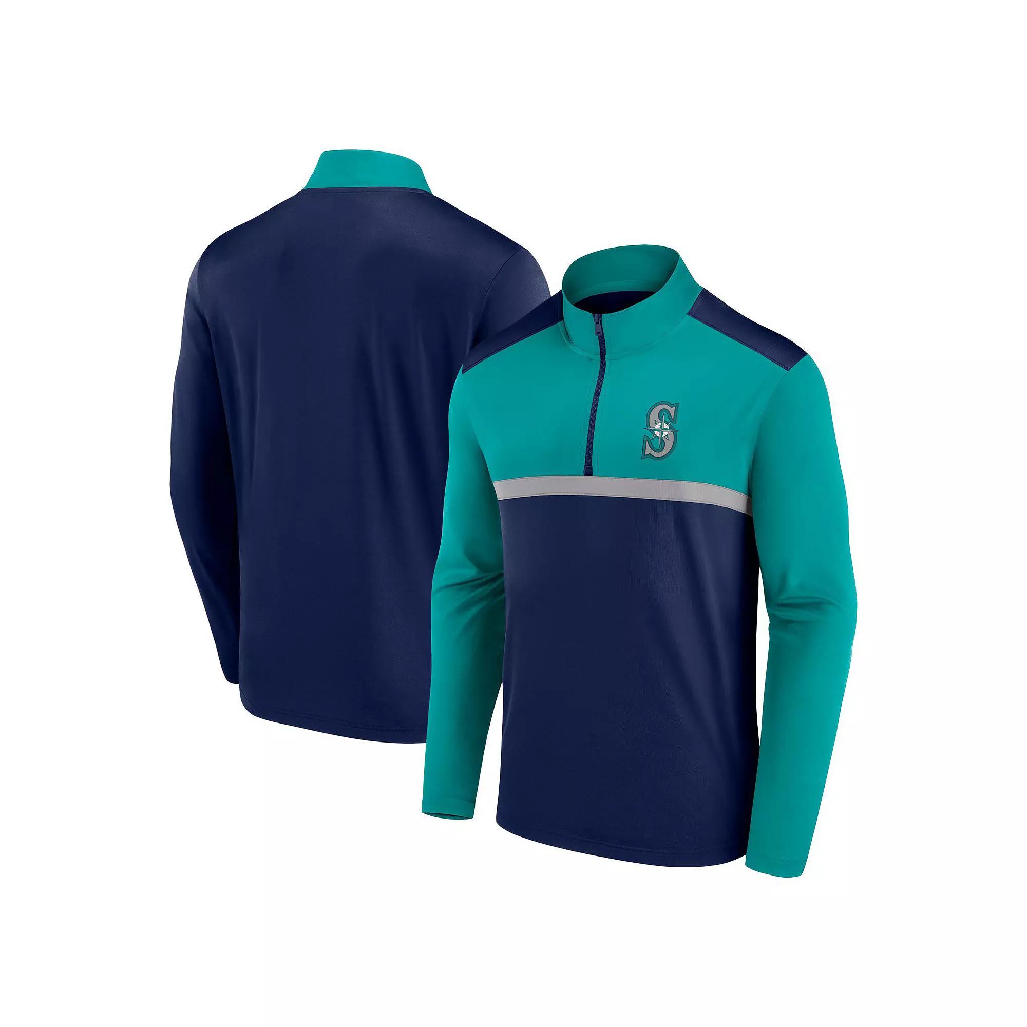 Men's Fanatics Navy Seattle Mariners Unstoppable Quarter-Zip Top, Size: 3XL, Blue Product Image