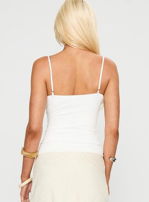 Bet You Wanna Bead Detail Top White Product Image