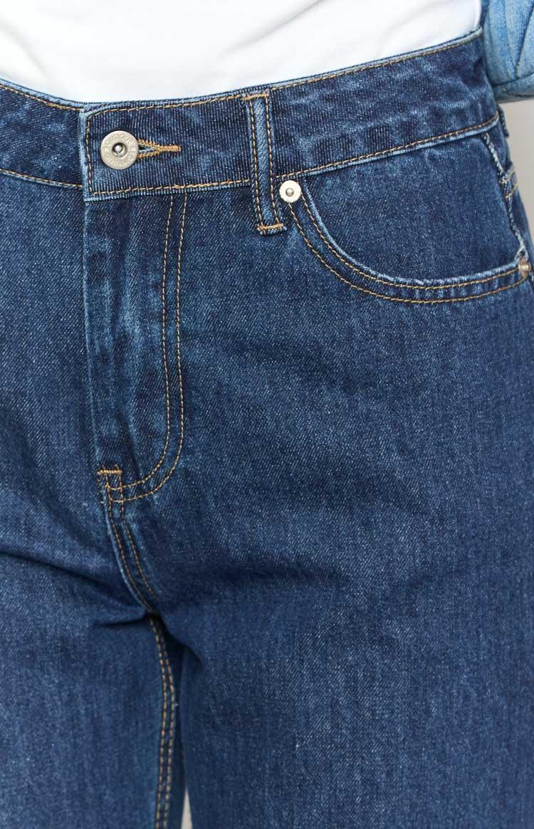Lenny Dark Blue Denim Flare Jeans Product Image