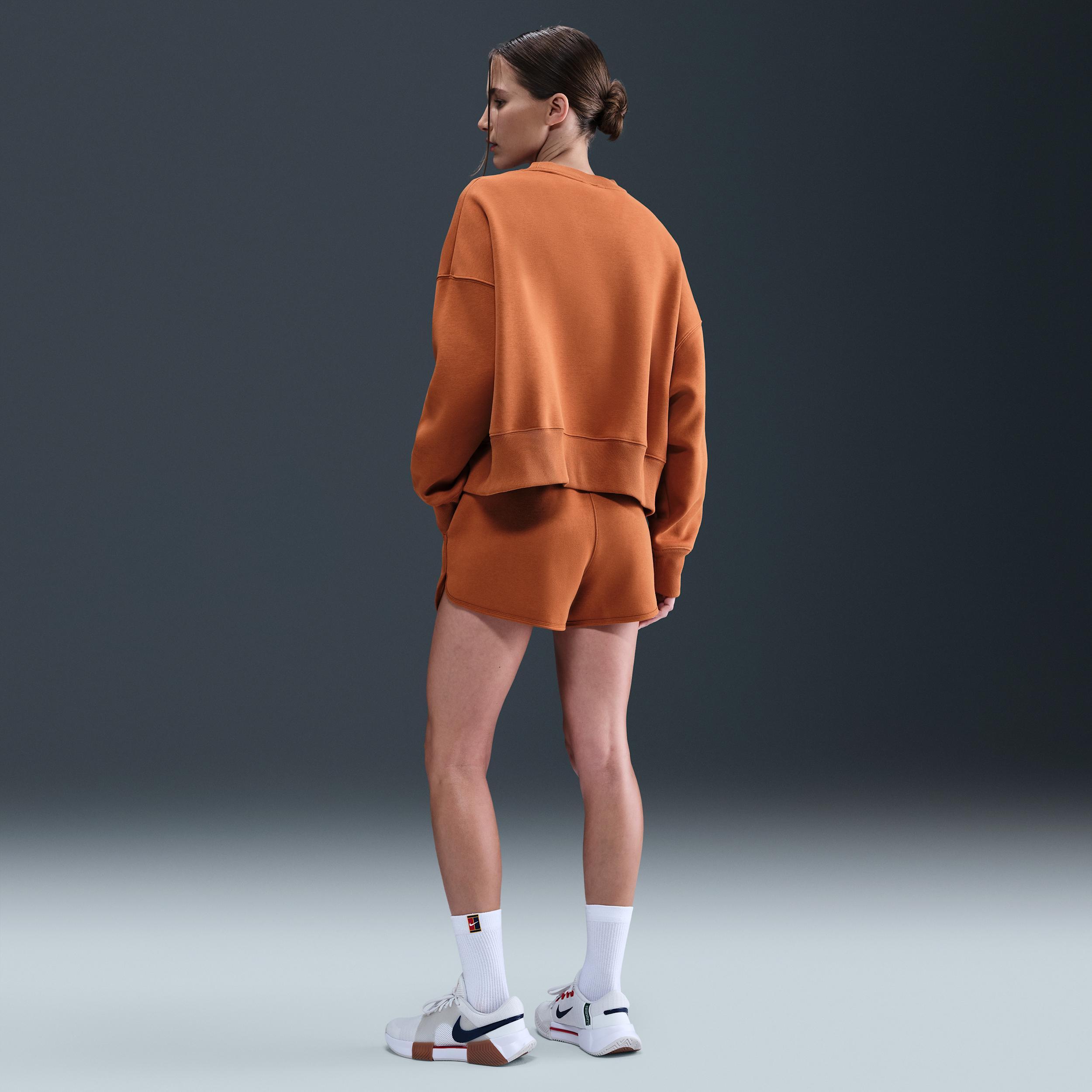 Nike Women's Court Heritage Mid-Rise Fleece Tennis Shorts Product Image
