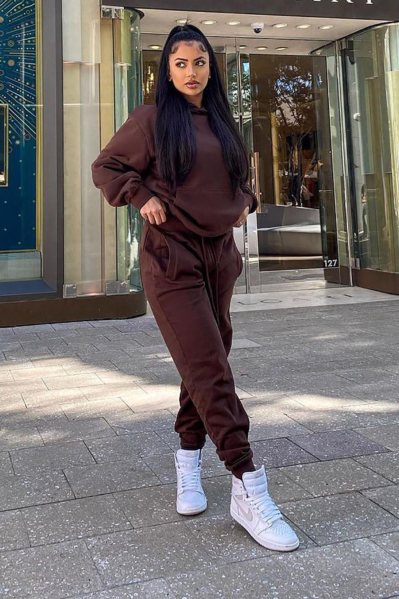 Stole Your Boyfriend's Oversized Hoodie - Chocolate Product Image