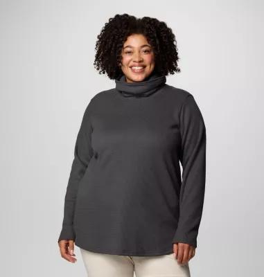 Plus Size Columbia Holly Hideaway Cowl Neck Pullover, Women's, Size: 1XL, Shark Product Image