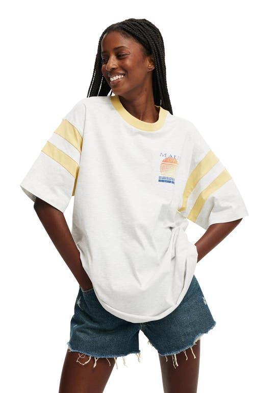Cotton On Women's Super Oversized Graphic Tee in Maui Soft Grey Marle at Nordstrom, Size Medium Product Image