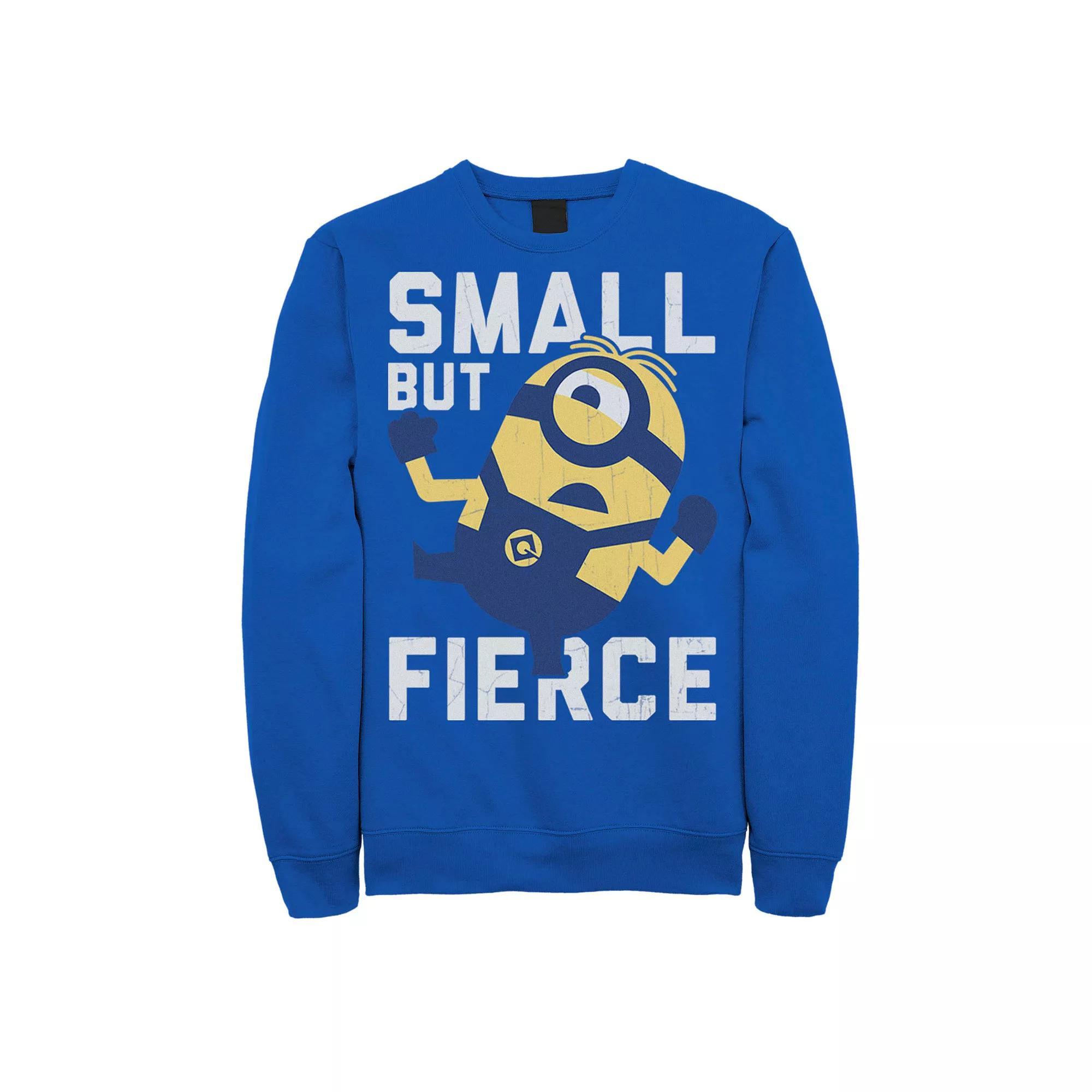 Men's Despicable Me Minions He Is Small But Fierce Graphic Fleece Pullover, Size: XXL, Royal Product Image